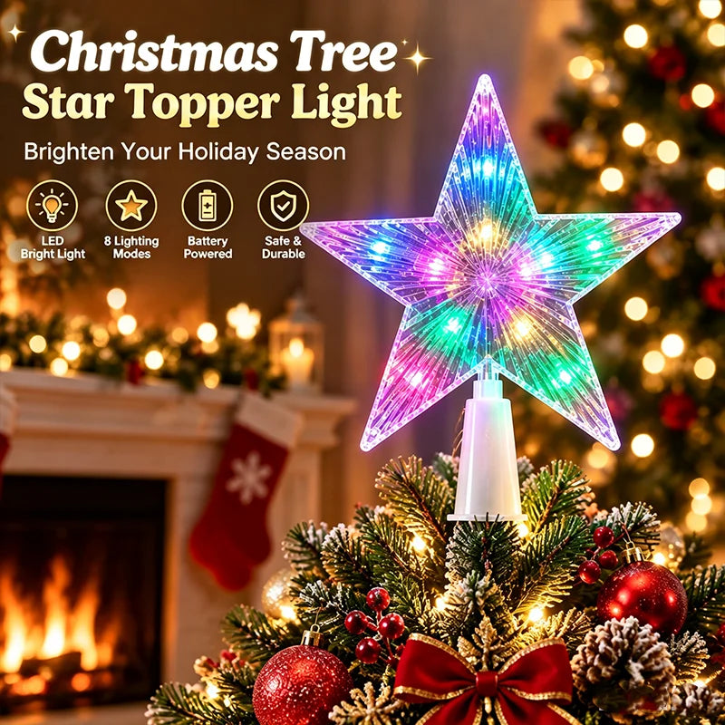 Étoile LED pour sapin de Noël