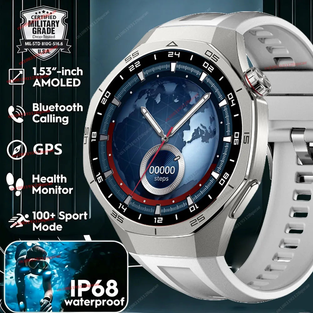2026 Watch 5 Pro GPS Track Smart Watch Men 360*360 AMOLED Screen NFC BluetoothCall Waterproof Health Monitor Man Smartwatch Ht30