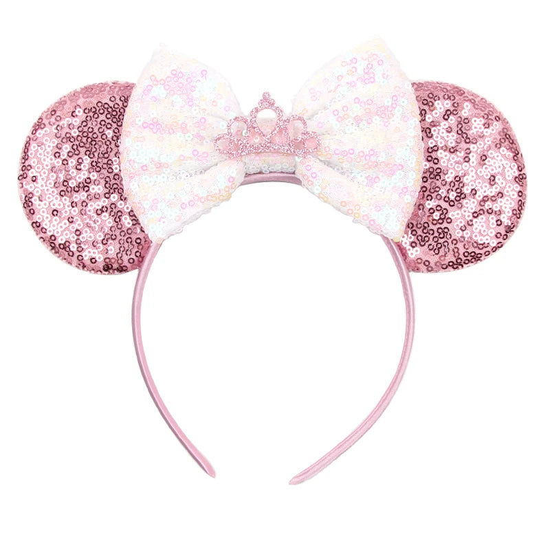 2026 New Style Sequin Ear Headband Sequin Bows Girl Adult Kids Halloween Party Cosplay Hair Accessories Princess Hairband