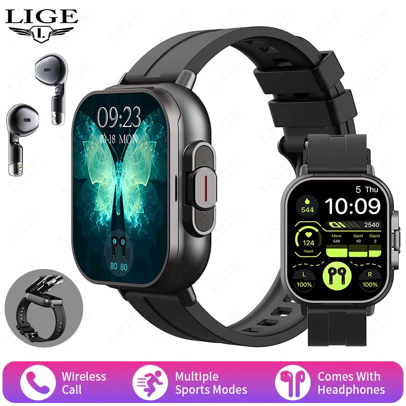 Two-in-One Smartwatch and Bluetooth Earphones Set