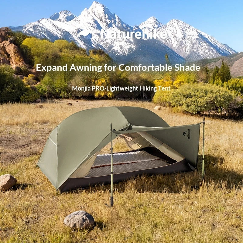 Naturehike Mongar PRO Camping Tent 2 People Trekking Backpacking Shelter Tent 20D Nylon Waterproof Ultralight Outdoor Hiking