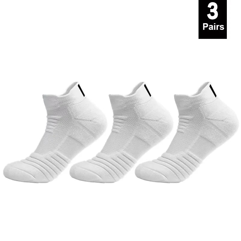 1/3 Paar rutschfeste Fußballsocken für Herren, Baumwollsocken, kurze oder lange Schaftlänge, für Fußball und Basketball, atmungsaktiv und geruchshemmend, Größe 39–45