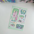 Korean Stickers, Cute Sweet Cool Japanese Shibuya Girl Stickers, Kawaii Character Stickers for Handbooks, Diaries, Scrapbooks, and DIY Projects