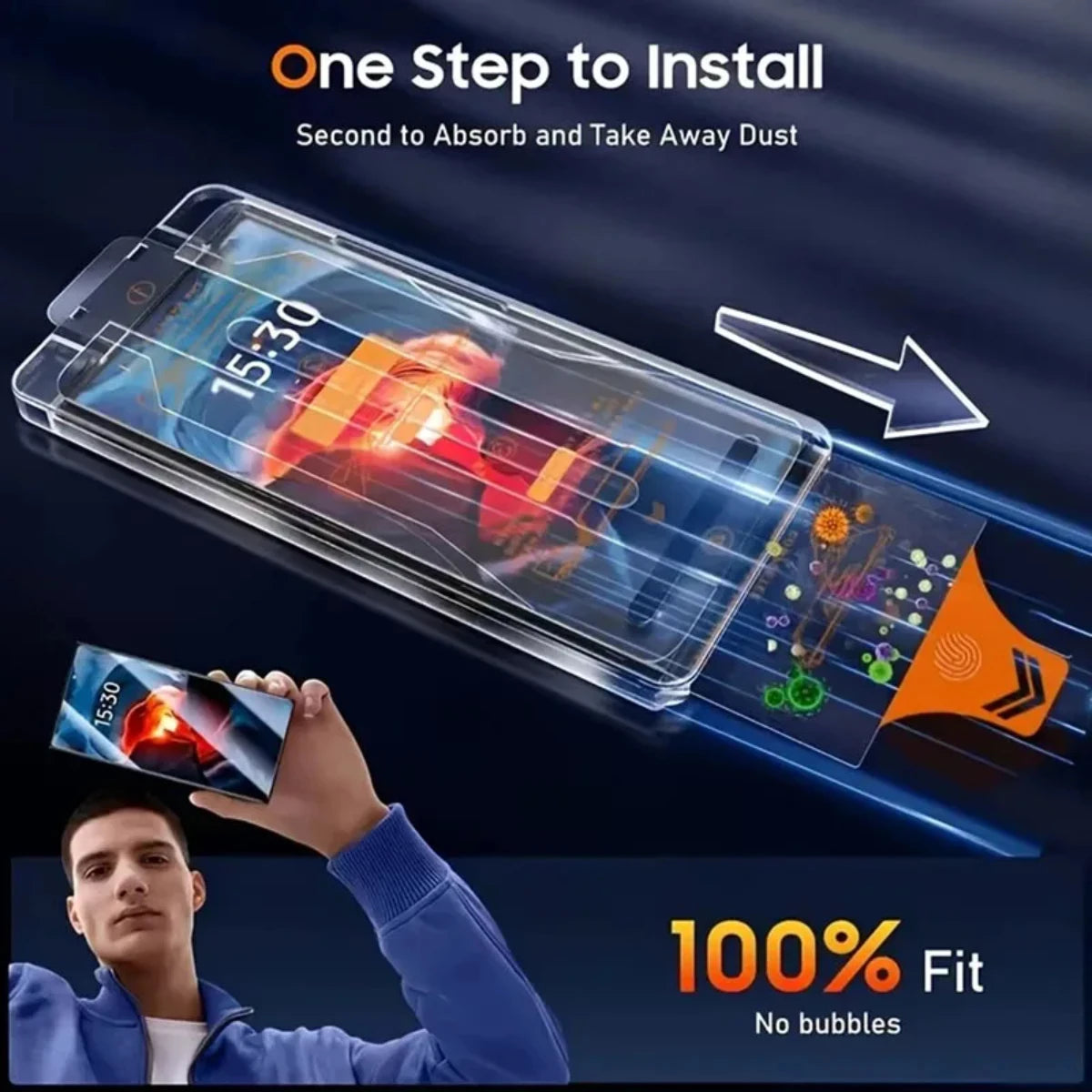 One-Click Dust Free Glass For iPhone Duo Glass Oleophobic Screen Protector Film For APPLE iPhone 18 Pro Max 18 Tempered Glass
