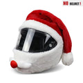Universal Motorcycle Christmas Helmet Cover Cartoon Elk Santa Claus Fluffy Plush Set Christmas Cosplay Splicing Head Cover