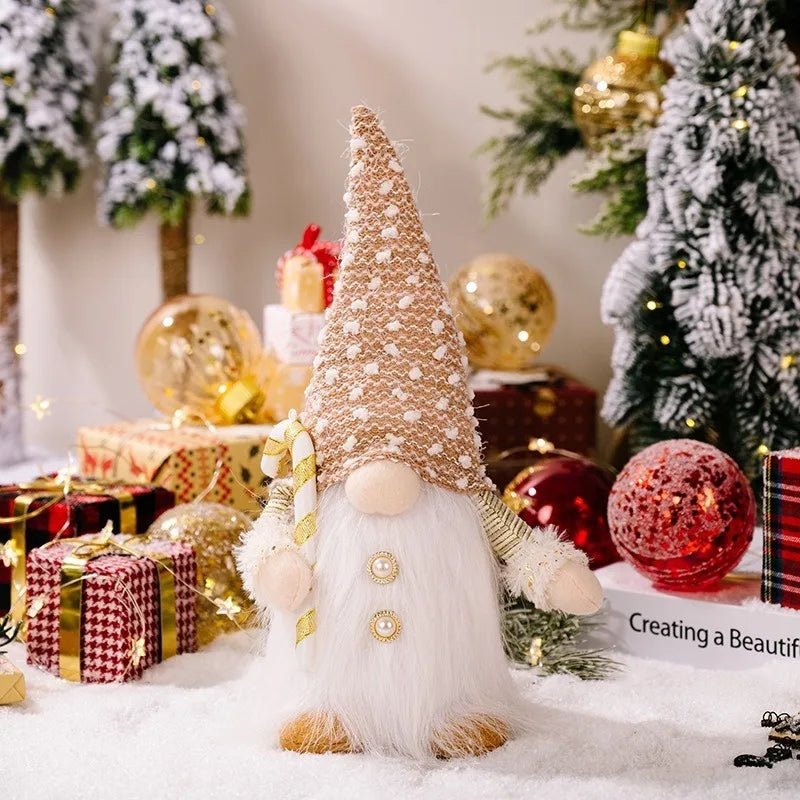 2025 Giant 30cm Christmas Santa Claus Plush Doll Decoration Navidad Party Decor Outdoor Garden Home Xmas Ornaments New Year Gift