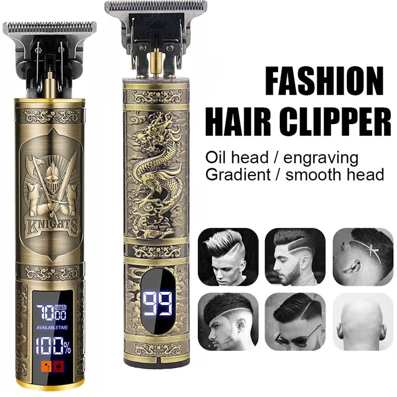 Rechargeable USB Hair Clipper with Stainless-Steel Blades