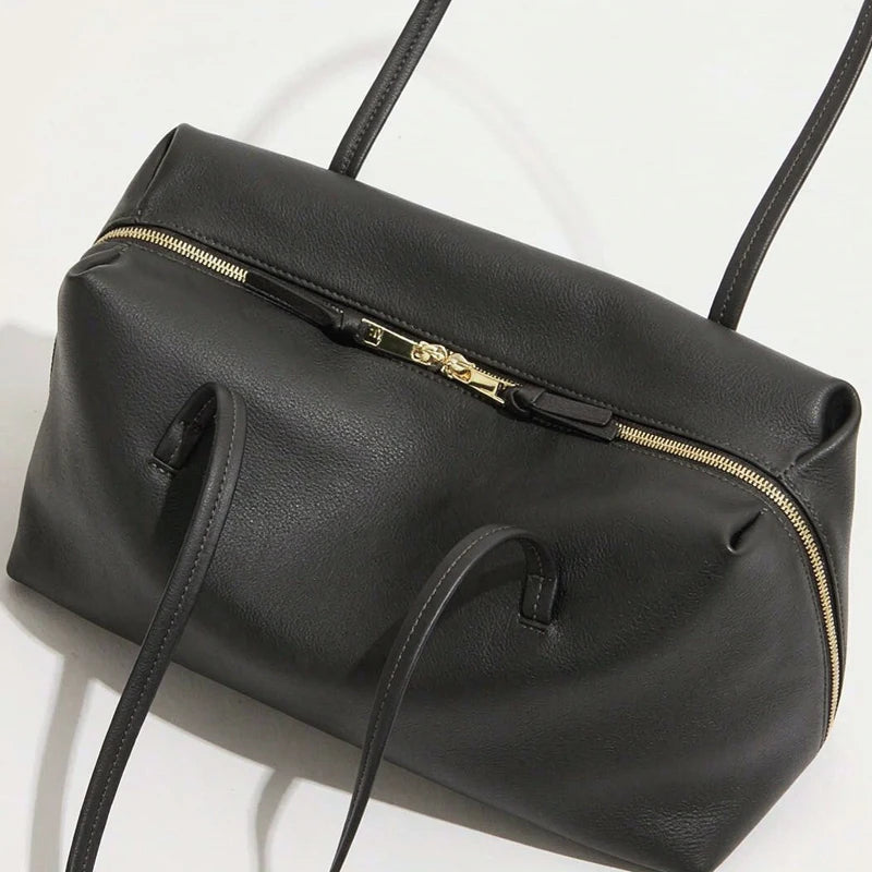 Customize Initials Leather Bowling Bags For Women Luxury Designer Handbag Purse 2026 New In Cowhide Top Handle Underarm Shoulder