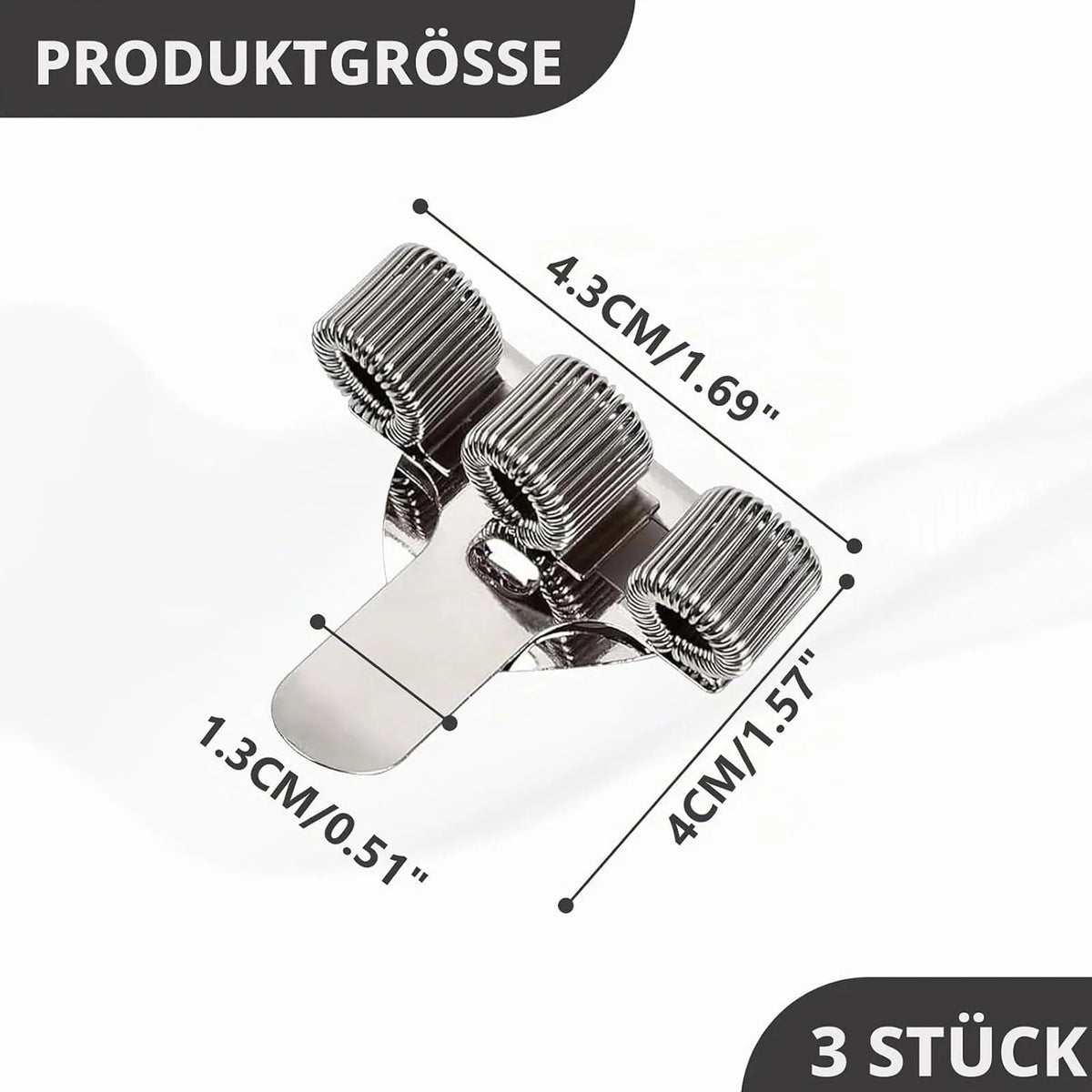 Metal Pen Pocket Clips, 3-Piece Set