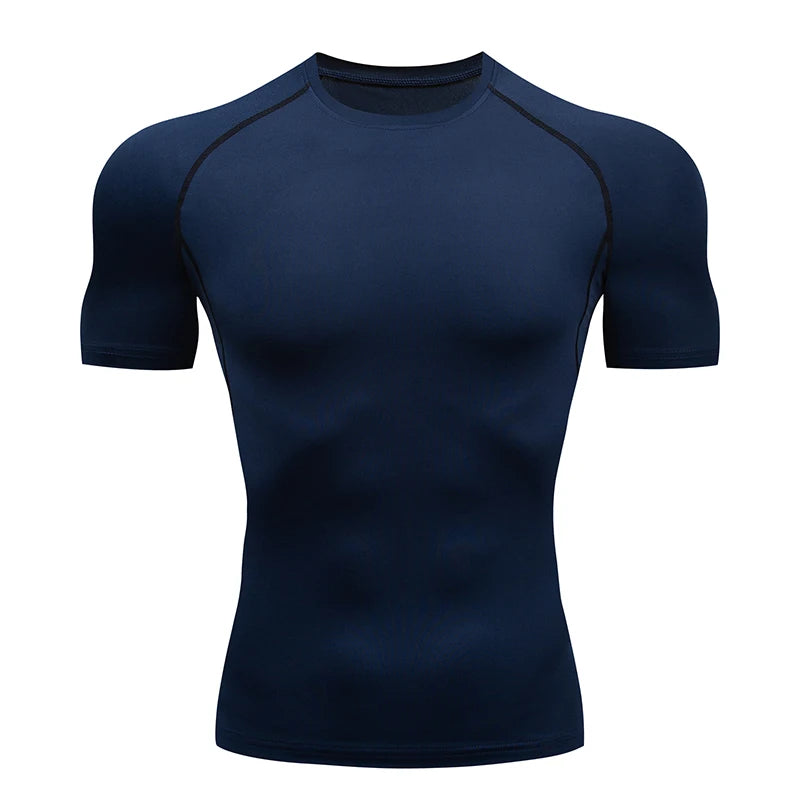 T-shirt sportiva aderente uomo in poliestere