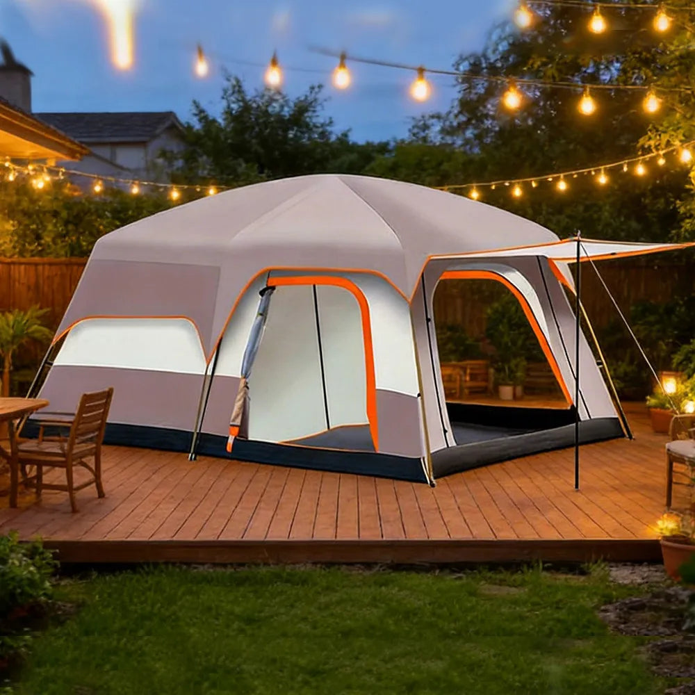 Double-Layer Family Camping Tent for 3–4 People