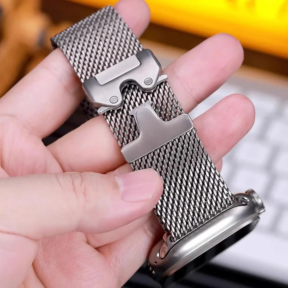 Stainless Steel Milanese for Apple Watch Ultra 2 3 49mm 46mm 42mm 41mm 45mm 44mm Series 11 10 9 8 7 6 5 4 SE3 Straps Accessories