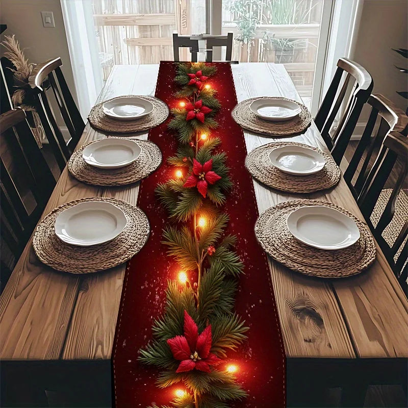 Bufanda para repisa de chimenea navideña, camino de mesa, decoración de fiesta de Navidad, recuerdos para niños, Navidad 2025, regalo de Año Nuevo 2026 para sala de estar