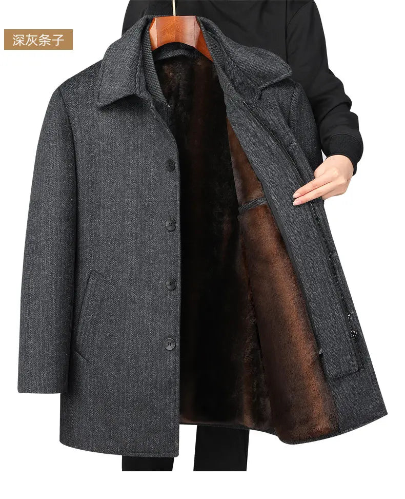 2026 new arrival winter jacket men fashion Woolen Coat Men's Casual Wool thicken warm trench coat Men Dress Jacket Size M-4XL