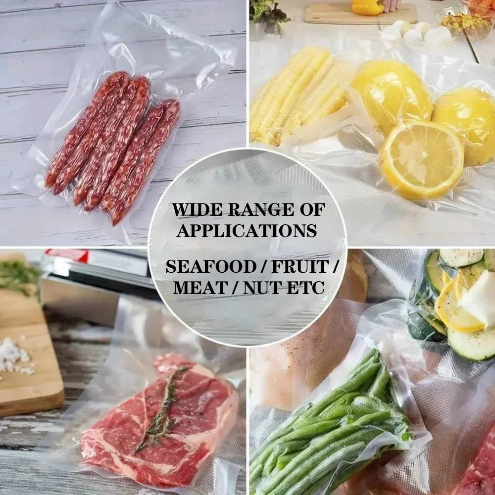50 Premium Vacuum Sealer Bags, Food Freshness and Storage, Reusable, BPA-Free Vacuum Sealer Storage Bags,Kitchen Organizer