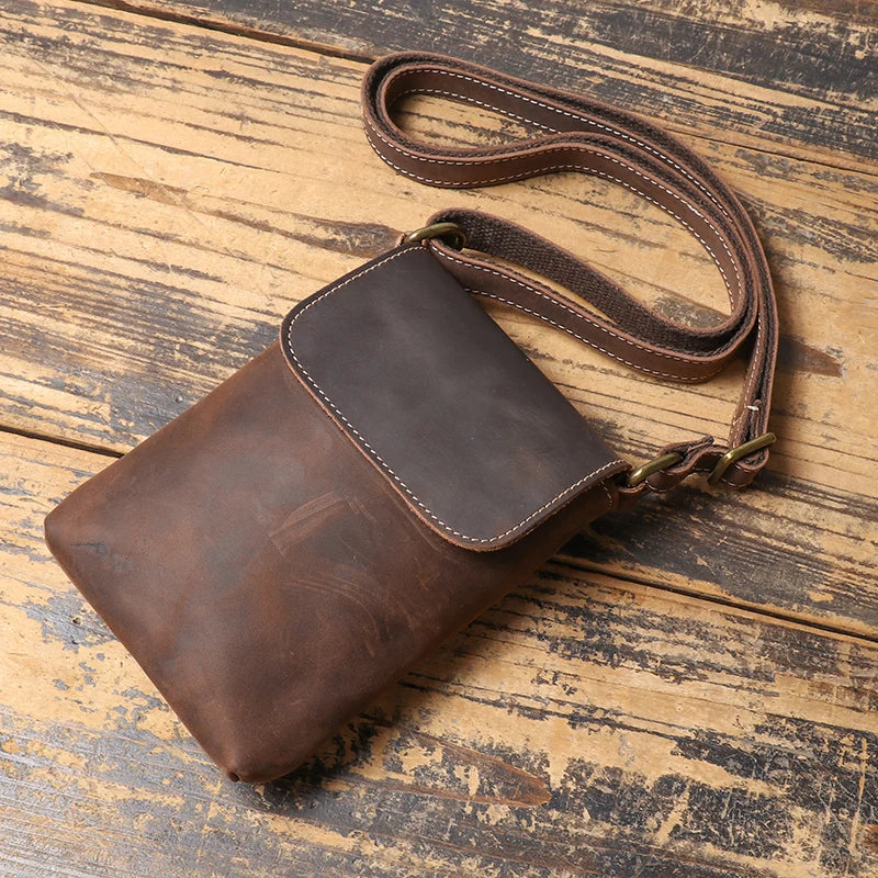 LEATHFOCUS Genuine Leather Sling Bag