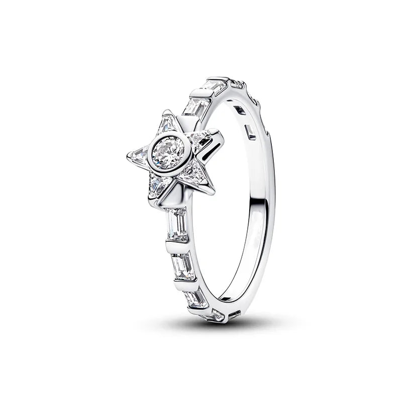 2026 New 925 Silver Women's Lips Colorful Crown Love Star Ring Fashion DIY Jewelry Gift