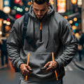 Men's Hooded Sweatshirts for Men Streetwear Autumn Winter Punk Style Tracksuit Sportswear Zip Up Hoodie Male