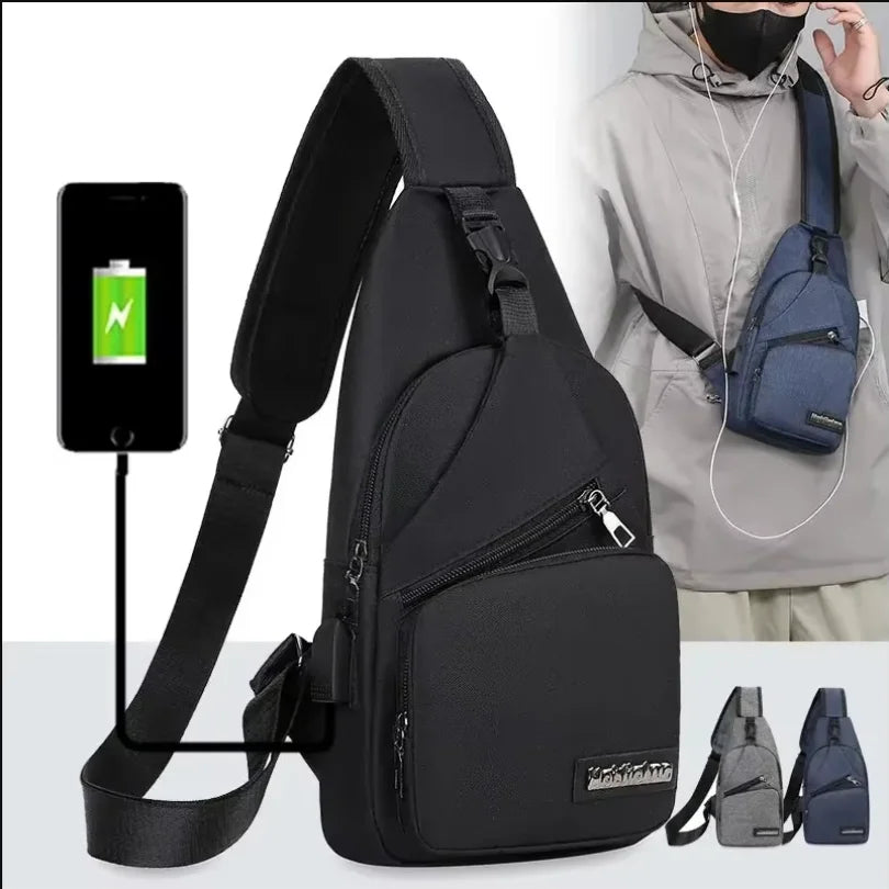 Men’s Nylon Crossbody Chest Bag