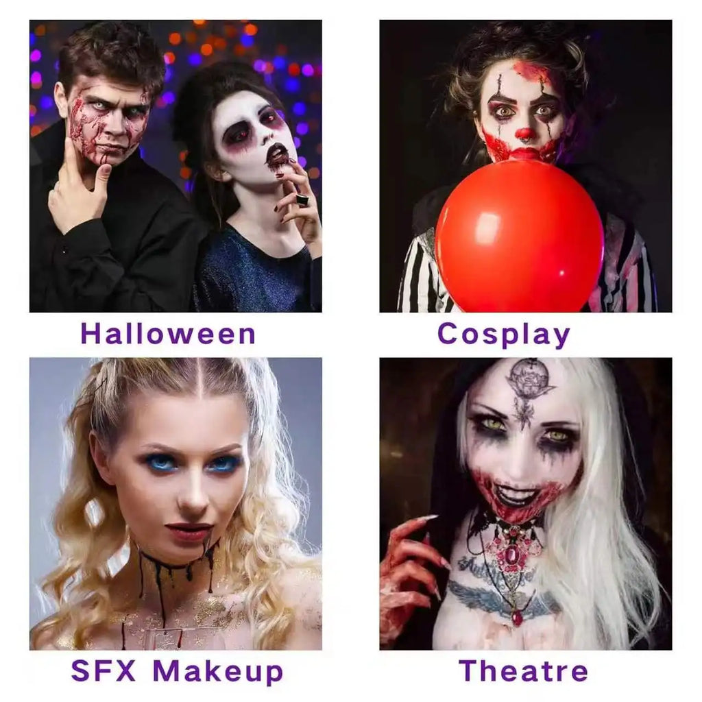 Fake Blood Spray 60ml Washable Halloween SFX Special Effects Makeup Realistic Blood for Vampire Zombie Cosplay Horror Party Costume