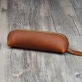 Astuccio per matite in pelle vintage, semplice portapenne, custodia, borsa organizer, astuccio con cerniera, portaocchiali, materiale scolastico