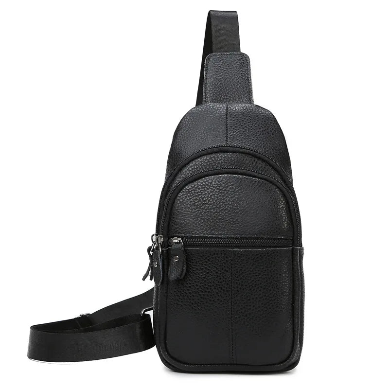 Men’s Genuine Leather Chest and Shoulder Bag
