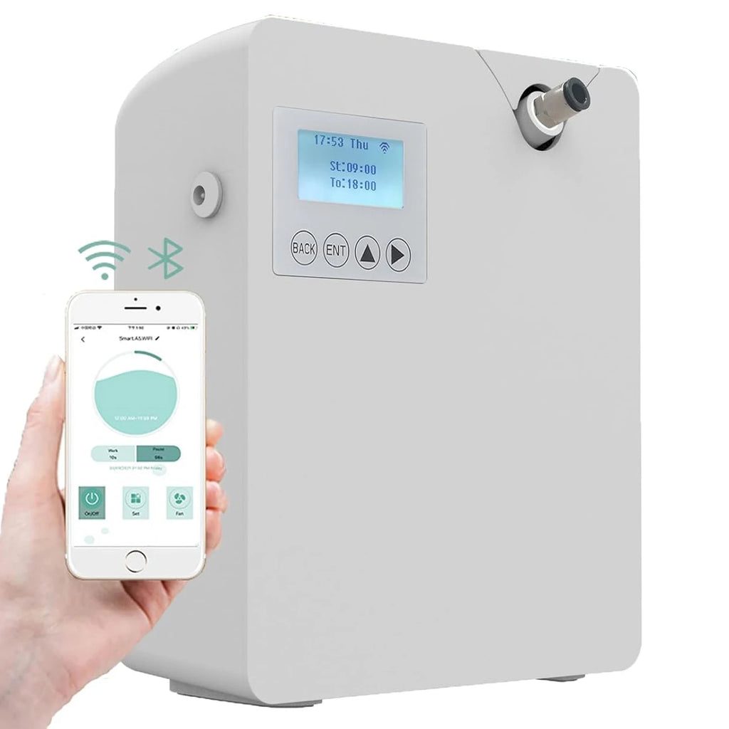 Difusor de aromas inteligente Bluetooth para hoteles, ambientador, difusor de fragancias con cobertura de 300 m³, eléctrico, para distribuir aromas en el hogar