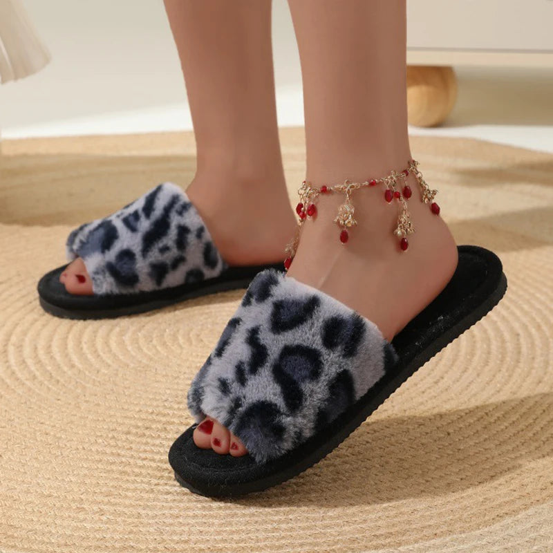 Chaussons mode femme en peluche de coton chauds, légers, en EVA, à semelle plate antidérapante, confortables, pour l’intérieur, automne-hiver