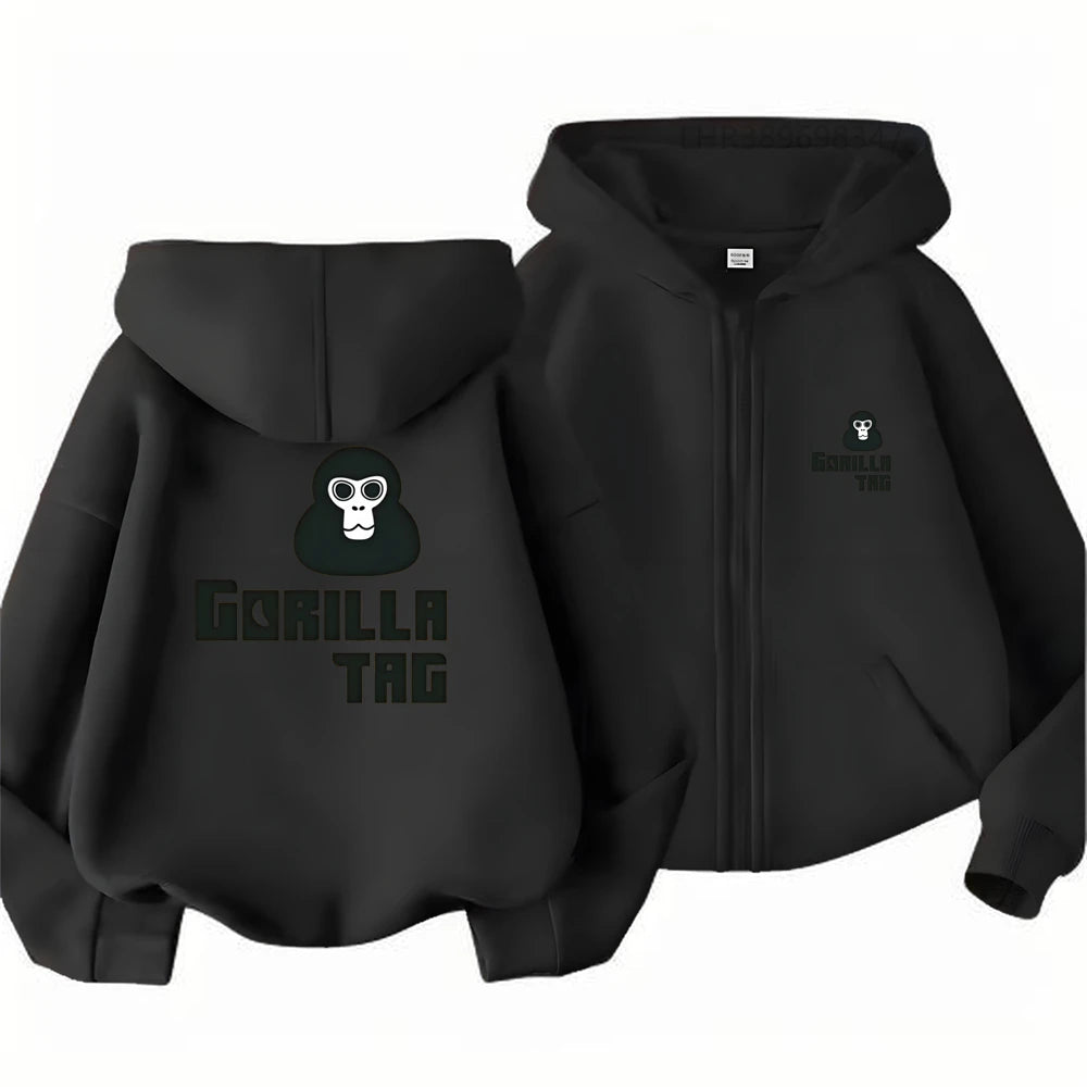 Children’s Zip-Up Gorilla-Print Hoodie