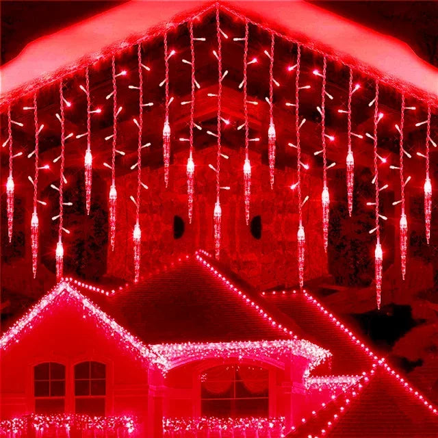 Street Garland Winter Festoon Led Light Curtain Icicle Garlands for New Year Droop 0.3M 0.4M 0.5M for Christmas Decorations 2023