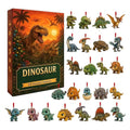 2026 Dinosaur Advent Calendar 24 Day Christmas Countdown Calendar 2D Acrylic Flat Dinosaur Pendant Tree Ornament Holiday Gift