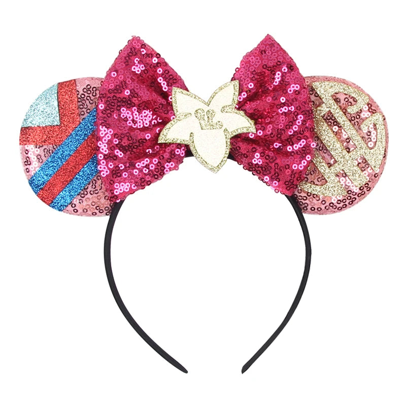 2026 New Style Sequin Ear Headband Sequin Bows Girl Adult Kids Halloween Party Cosplay Hair Accessories Princess Hairband
