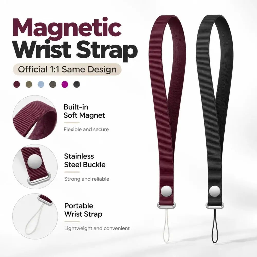 High-quality Tech Nylon Woven Original Universal Magnetic Wrist Strap for iPhone 18/18 Pro Max Duo 17 Pro 16 Rope