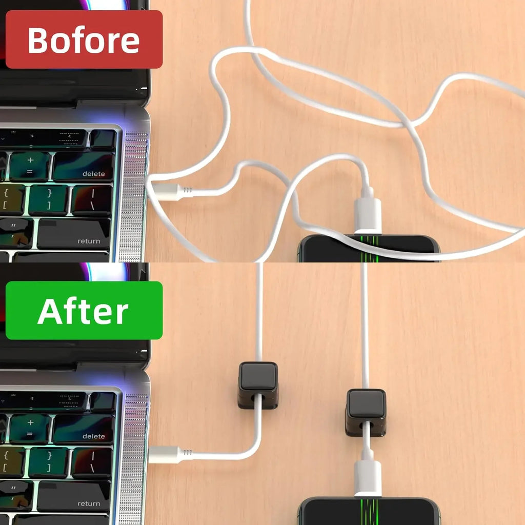 Magnetic Cable Clips for Desk, 3- or 6-Piece Set