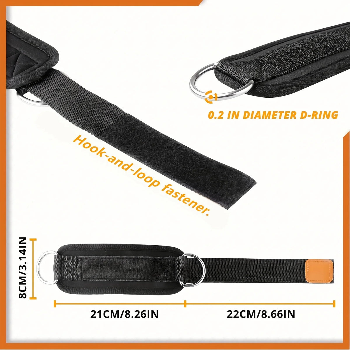 Universal Ankle Straps for Gym Cable and Leg Exercises