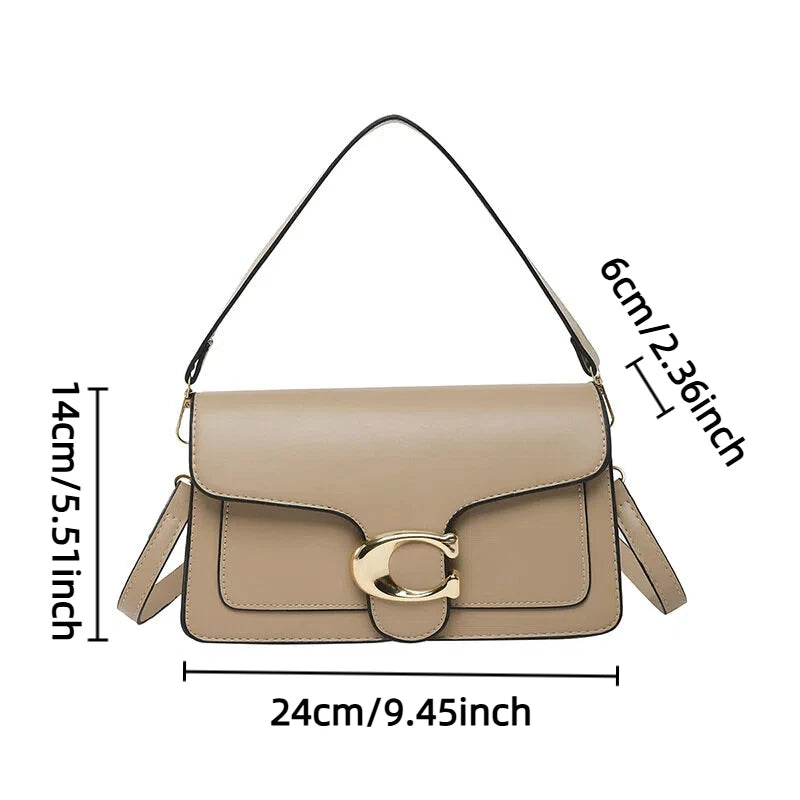 2026 New Niche Luxury Solid Color Tote Bag Vintage Minimalist Square Bag Fashion Versatile Crossbody Bag