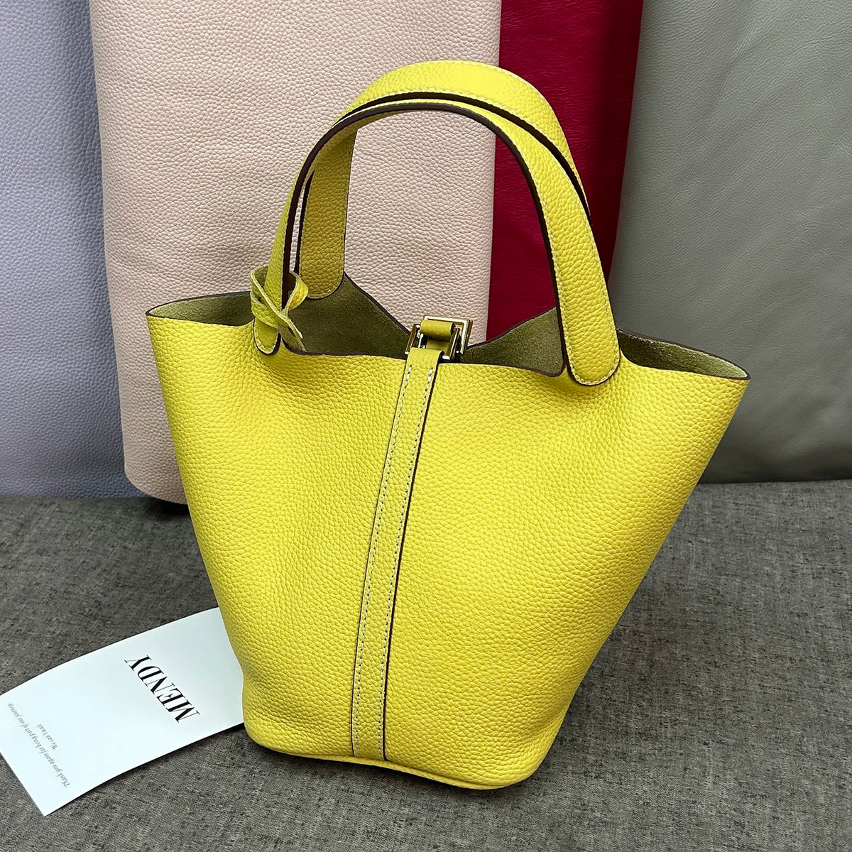 Women's Bag Bucket Bags Female Tote Bag High Quality Hand Bag Ladies Designer Luxury Genuine Togo Leather Shoulder Bag Organizer