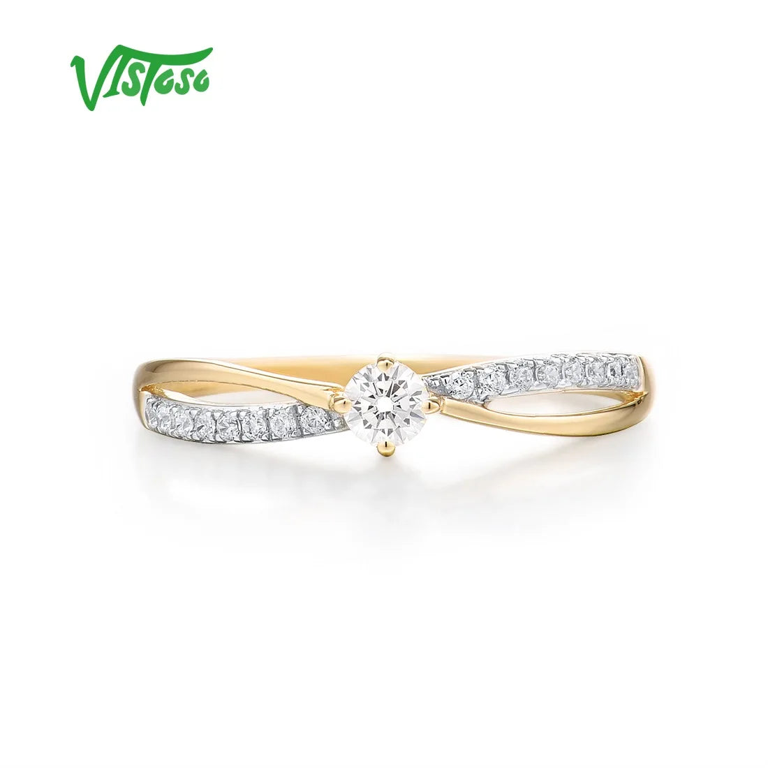 Anello donna in oro giallo 9 kt con zirconi