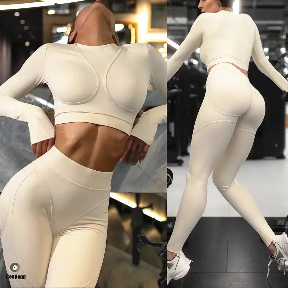 Conjunto de yoga de mujer, top y leggings