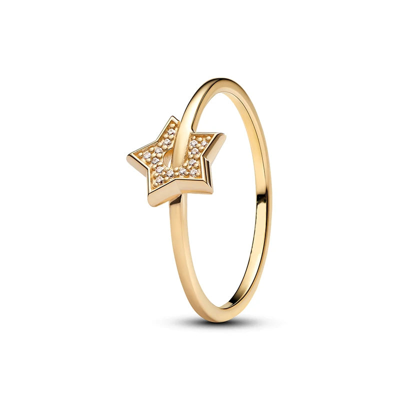 2026 New 925 Silver Women's Lips Colorful Crown Love Star Ring Fashion DIY Jewelry Gift