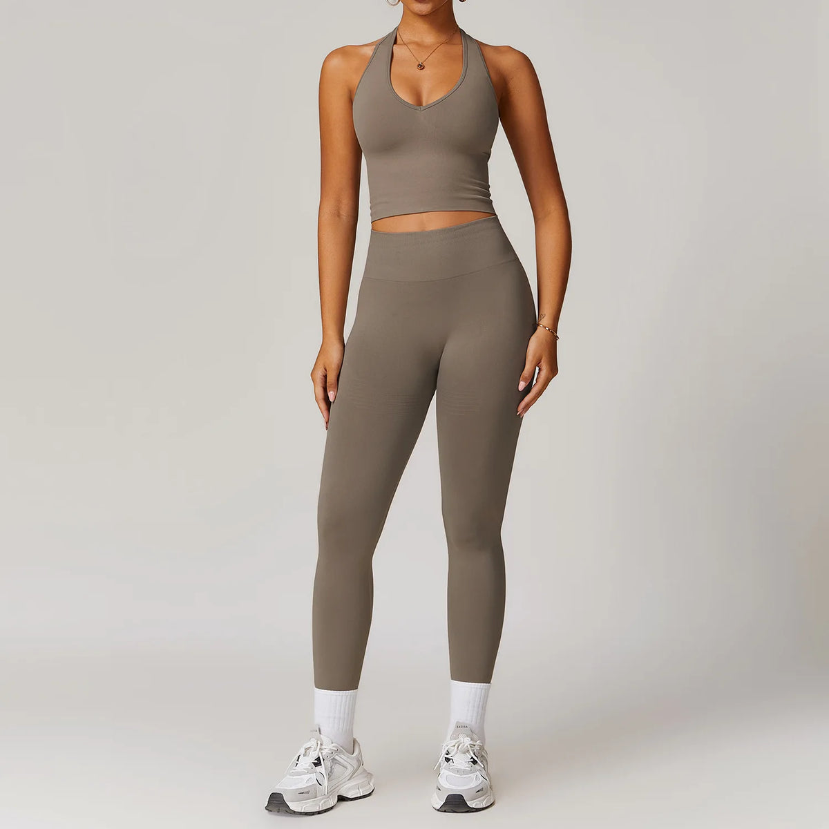 Conjunto de yoga de mujer, top y leggings