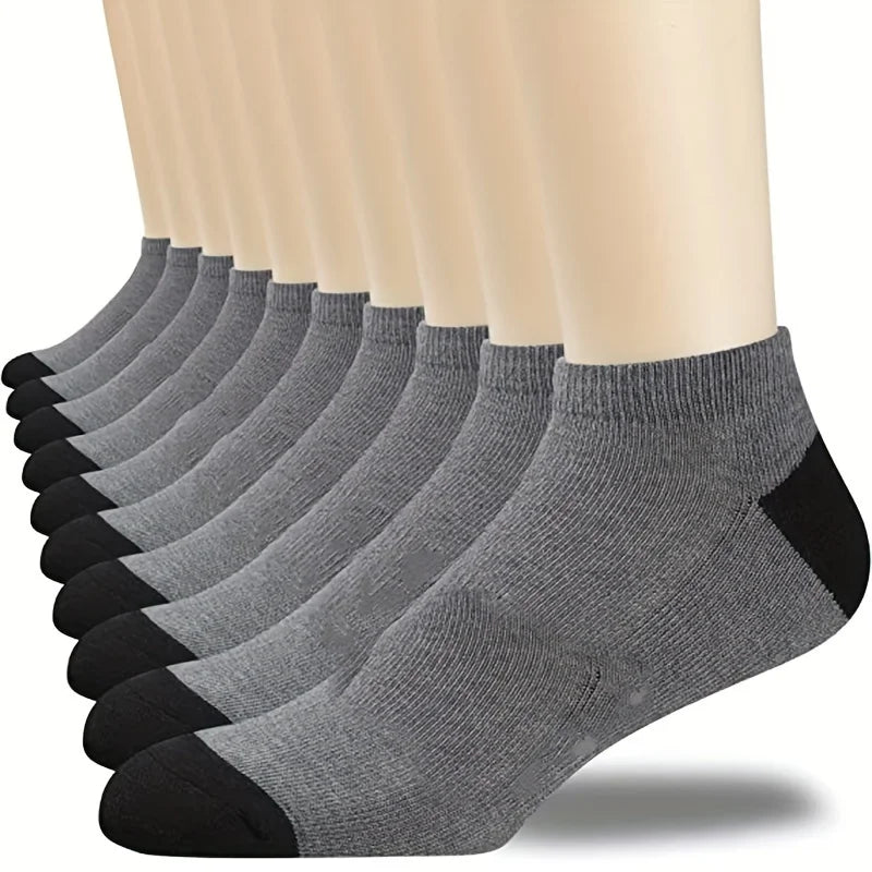 10/20/30 Paar Herren Colorblock-Füßlinge, modische, atmungsaktive, bequeme, niedrige Knöchelsocken, Herrensocken