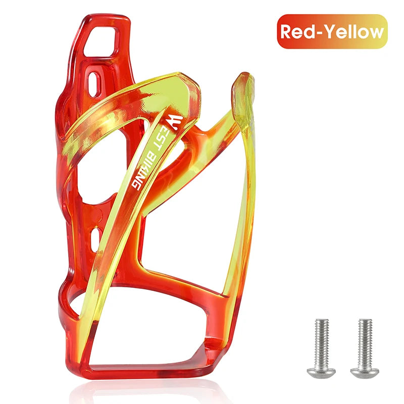 Porta-botellas para bicicleta WEST BIKING, soporte para botella de ciclismo con degradado colorido, soporte ultraligero para botella de agua para bicicleta de carretera y MTB