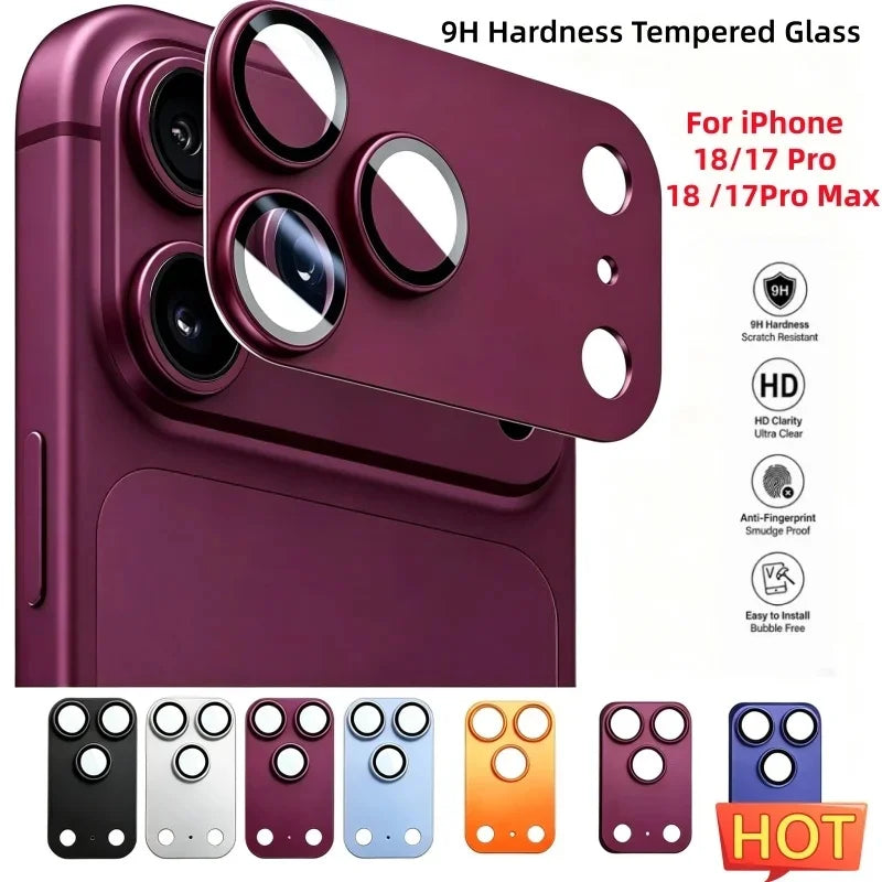 3/2/1 Pcs Matte Protective Film For iPhone 18 17 Pro Max 18 Pro Lens Full Coverage Ultra-Thin Camera Protector Drop Metal Frame