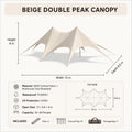 Waterproof Canvas Lotus Tipi Tent Wood Pole Glamping Tent Outdoor Resort Camping Wedding Event Custom Design