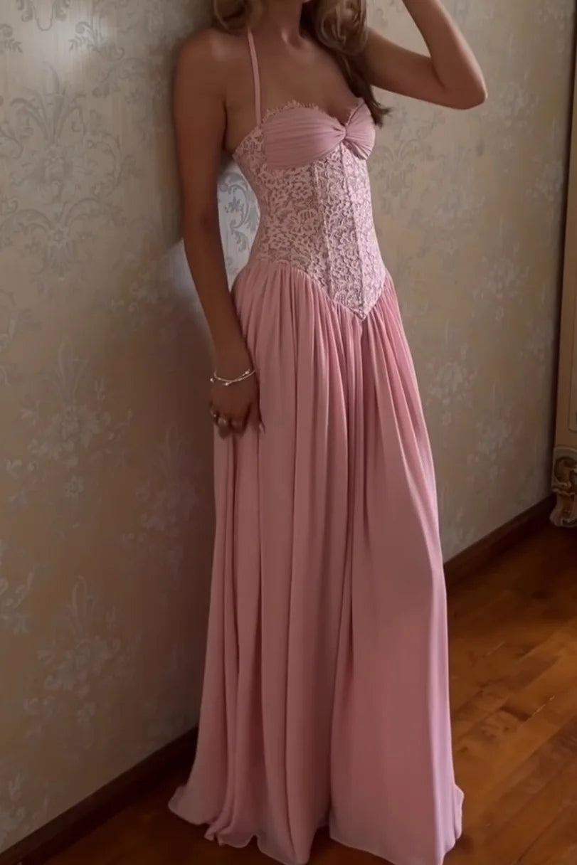 Abito lungo donna con scollo all'americana — immagine 5