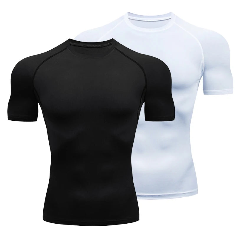 Maglia sportiva aderente uomo a maniche lunghe