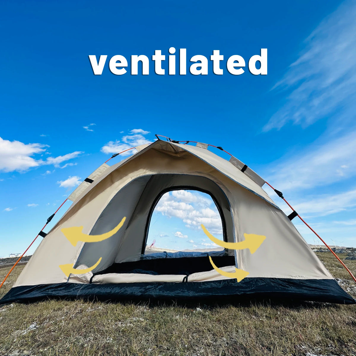 Automatic Camping Tent for 3–4 People – Four-Season Pop-Up Shelter