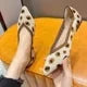 Ballerine da donna a punta con tomaia in cotone