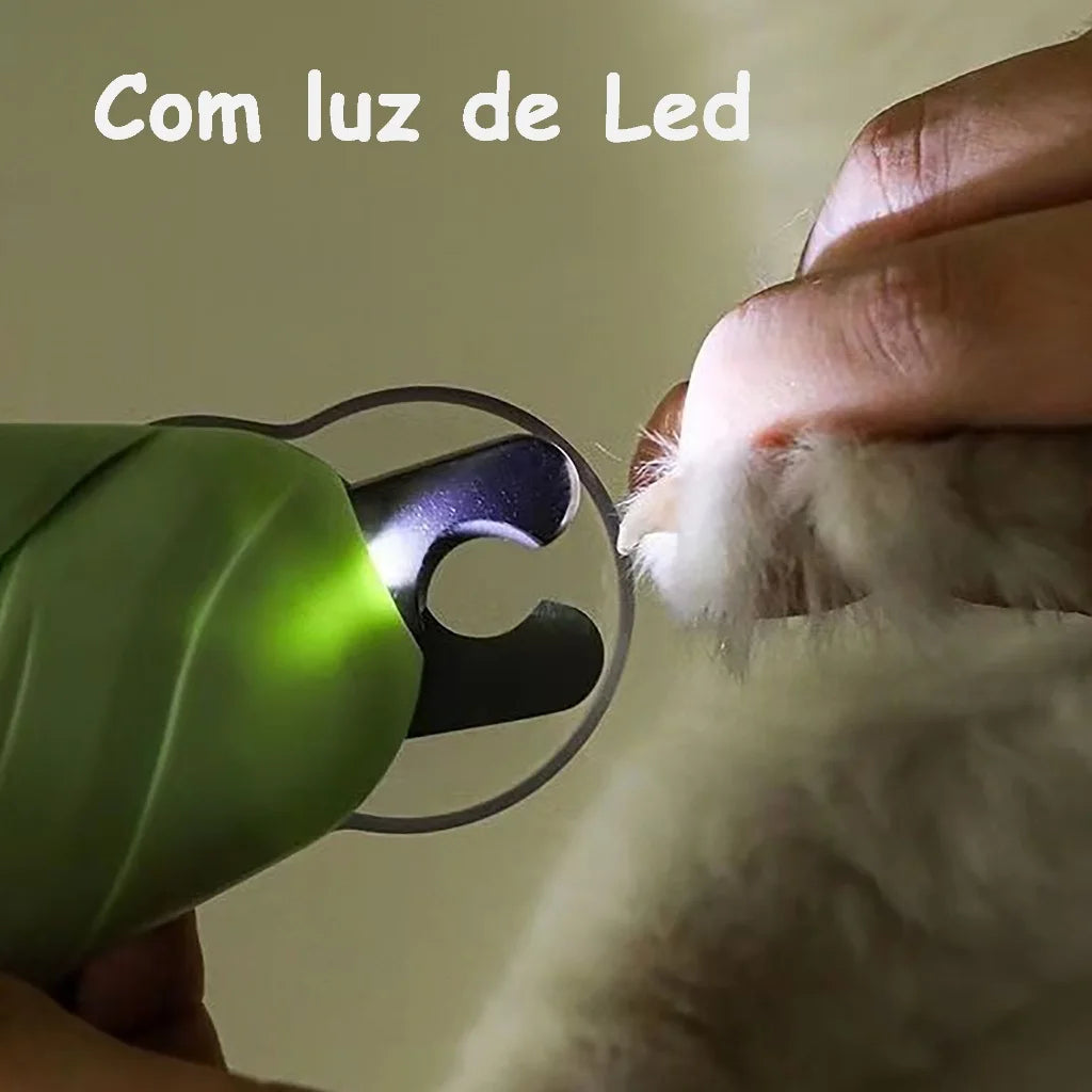 Cortauñas y lima con luz LED para perros y gatos, con tijeras, herramienta completa de aseo para mascotas